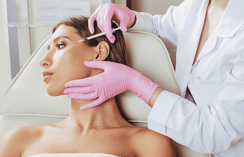Young woman getting Botox Treatment | The Natural Aesthetic Medspa in Sykesville, MD